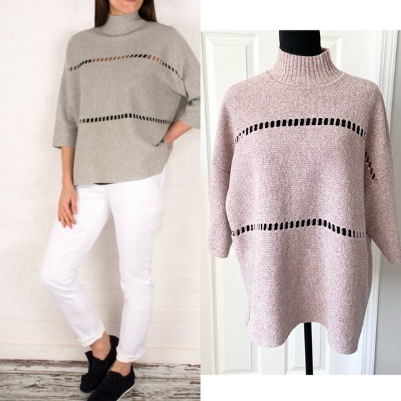 French Connection Sweaters - FRENCH CONNECTION MILANO MOZART LONG SLEEVE HIGH NECK JUMPER